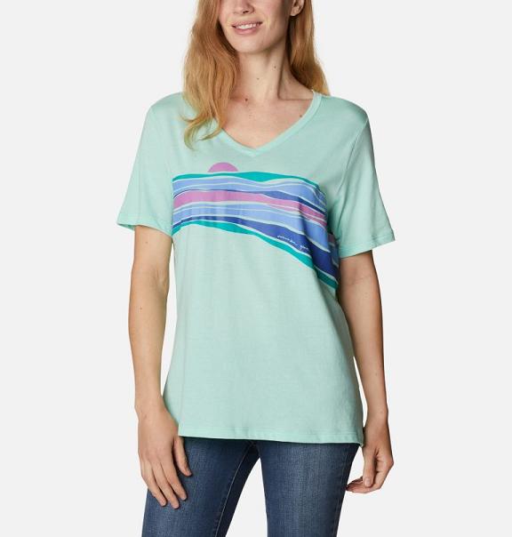 Columbia Bluebird Day T-Shirt Women Green USA (US1182407)